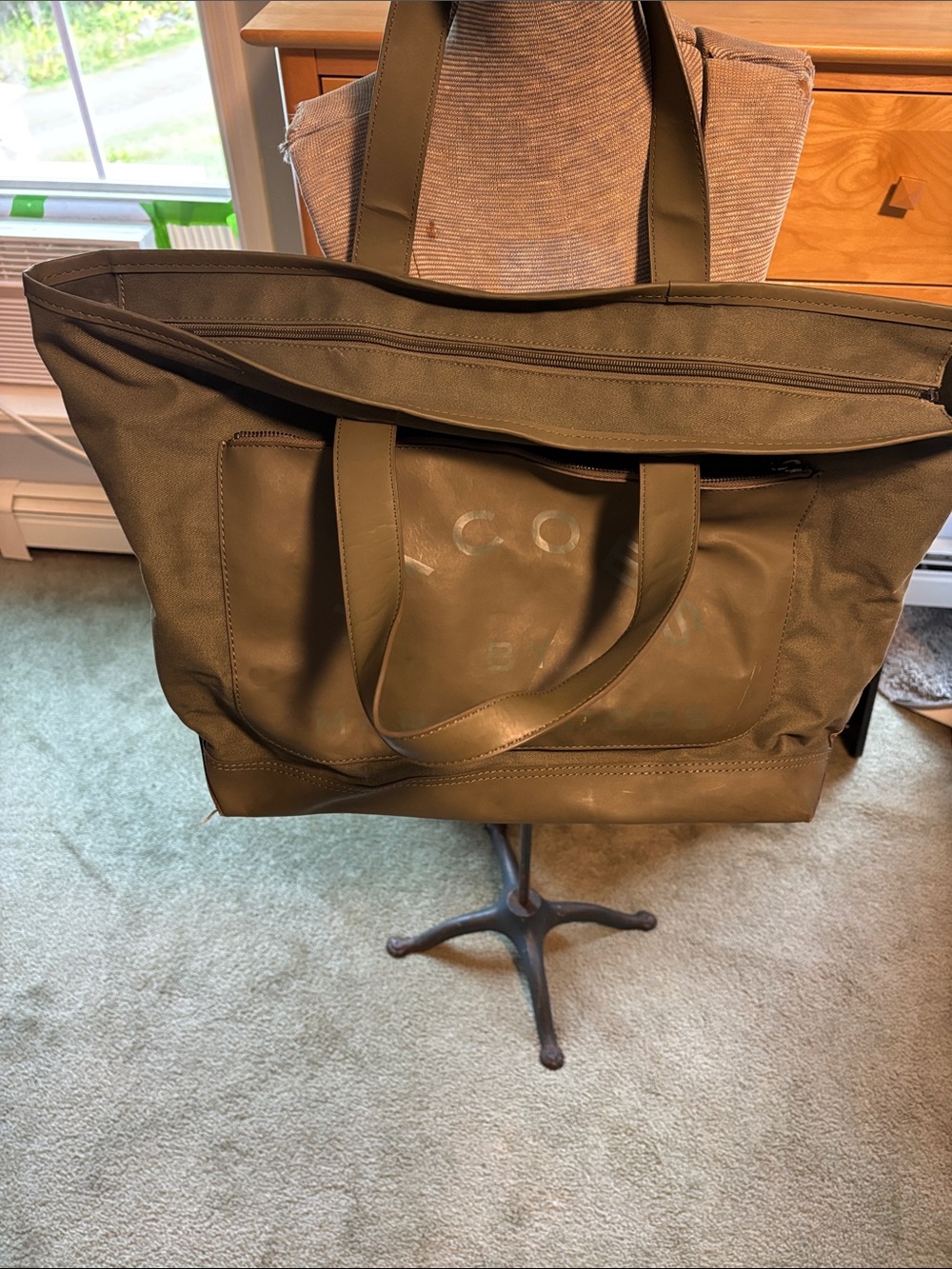 Marc Jacobs Olive Canvas & Leather Trim Weekend Tote - Picture 5 of 11